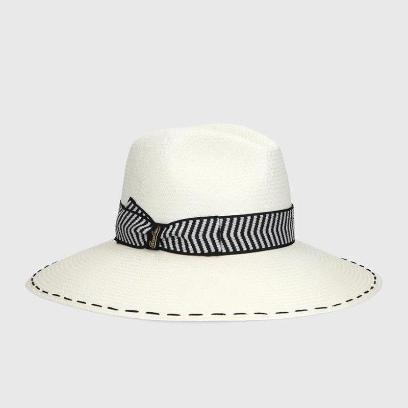 Blanc chapeau panama femme