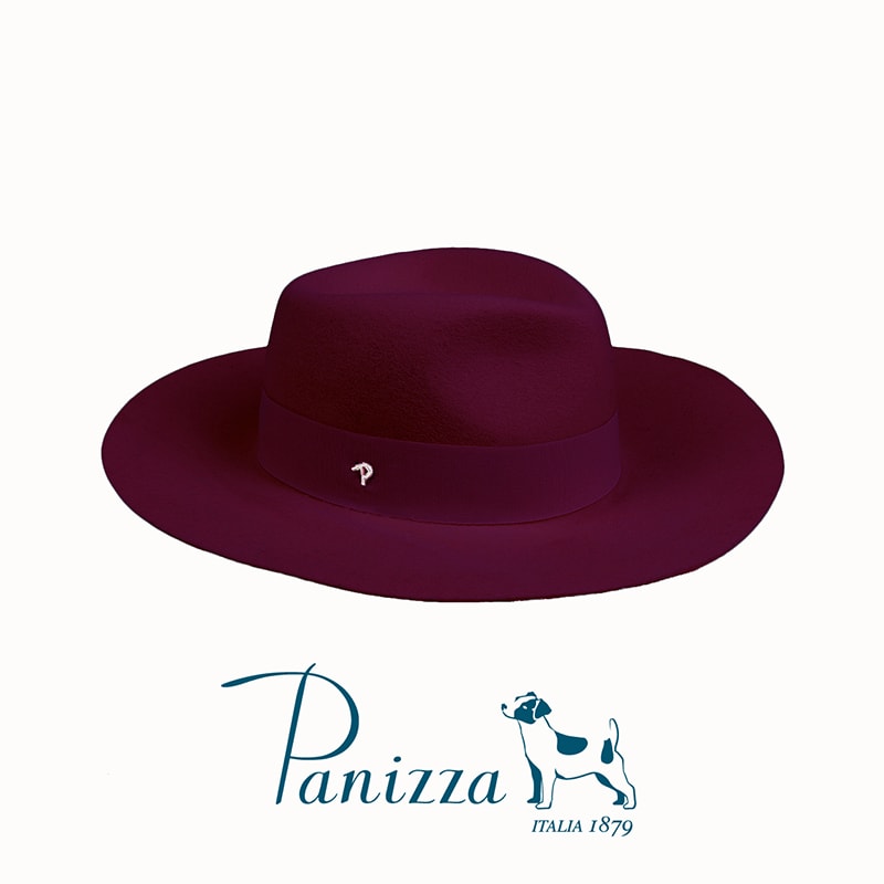  Sombrero woolfelt granate Panizza