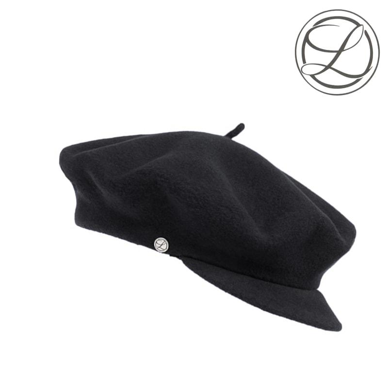  Black beret with visor Brands Laulhere